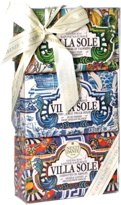 NESTI DANTE Villa Sole Soap Set 3x250 g Orange Blue Freesia Pear
