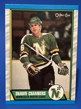 1989-90 O-Pee-Chee Shawn Chambers Rookie Card #142 Minnesota Northstars RC MINT!