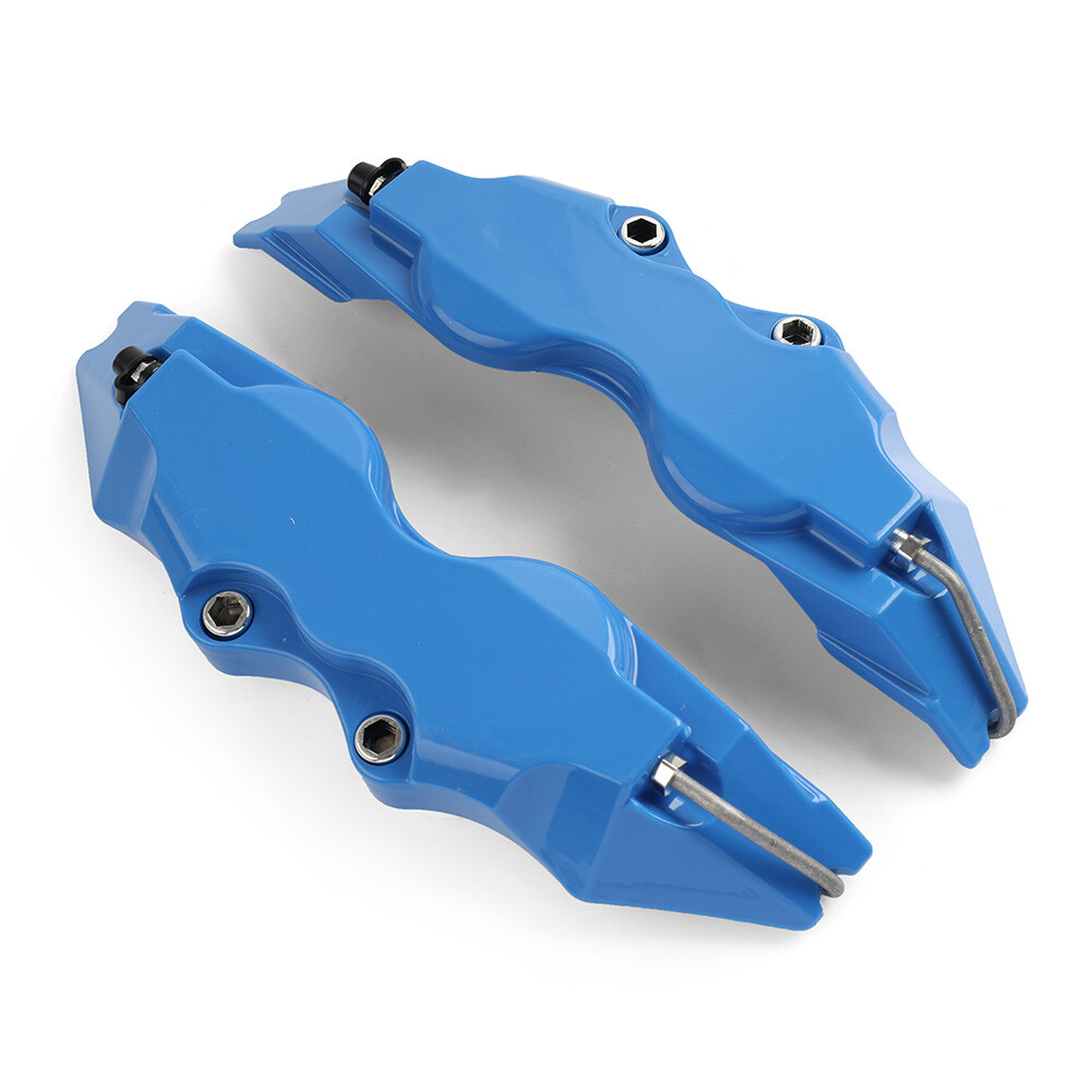 2xBlue Universal Medium Size 3D Style Car Auto Disc Brake Caliper