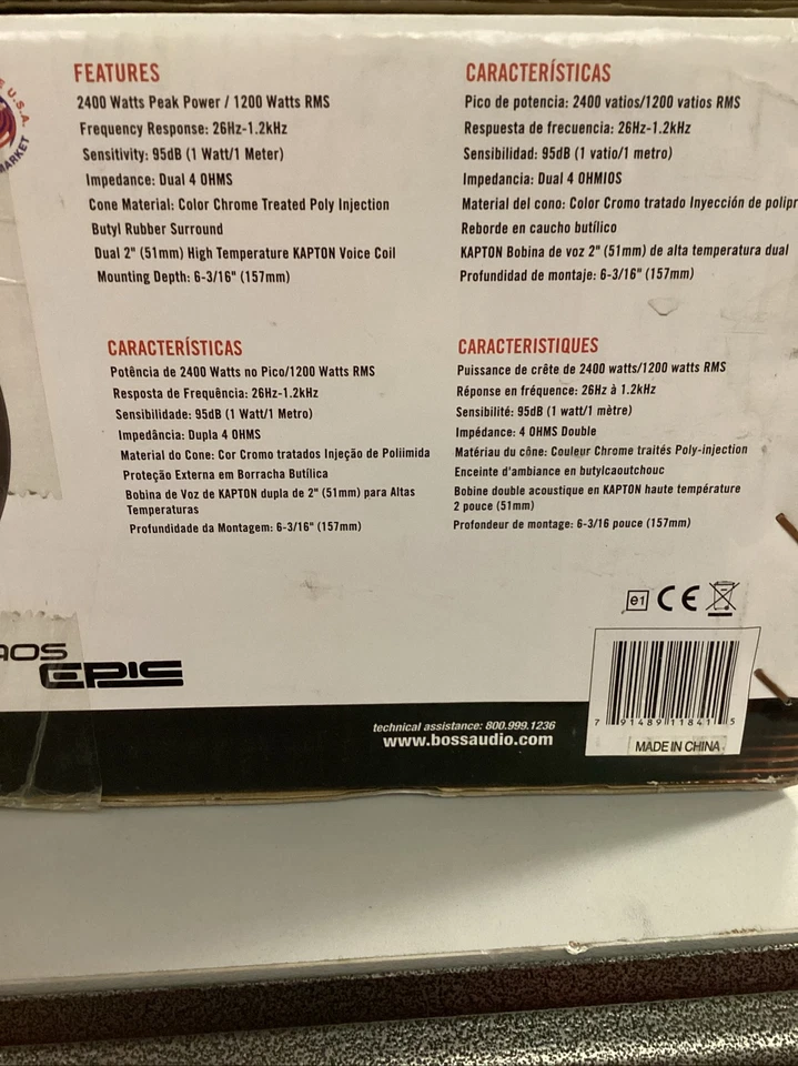 BOSS Audio Systems CE15DVC Series 15 Inch Car Audio Voice Coil Subwoofer - Image 3 of 4