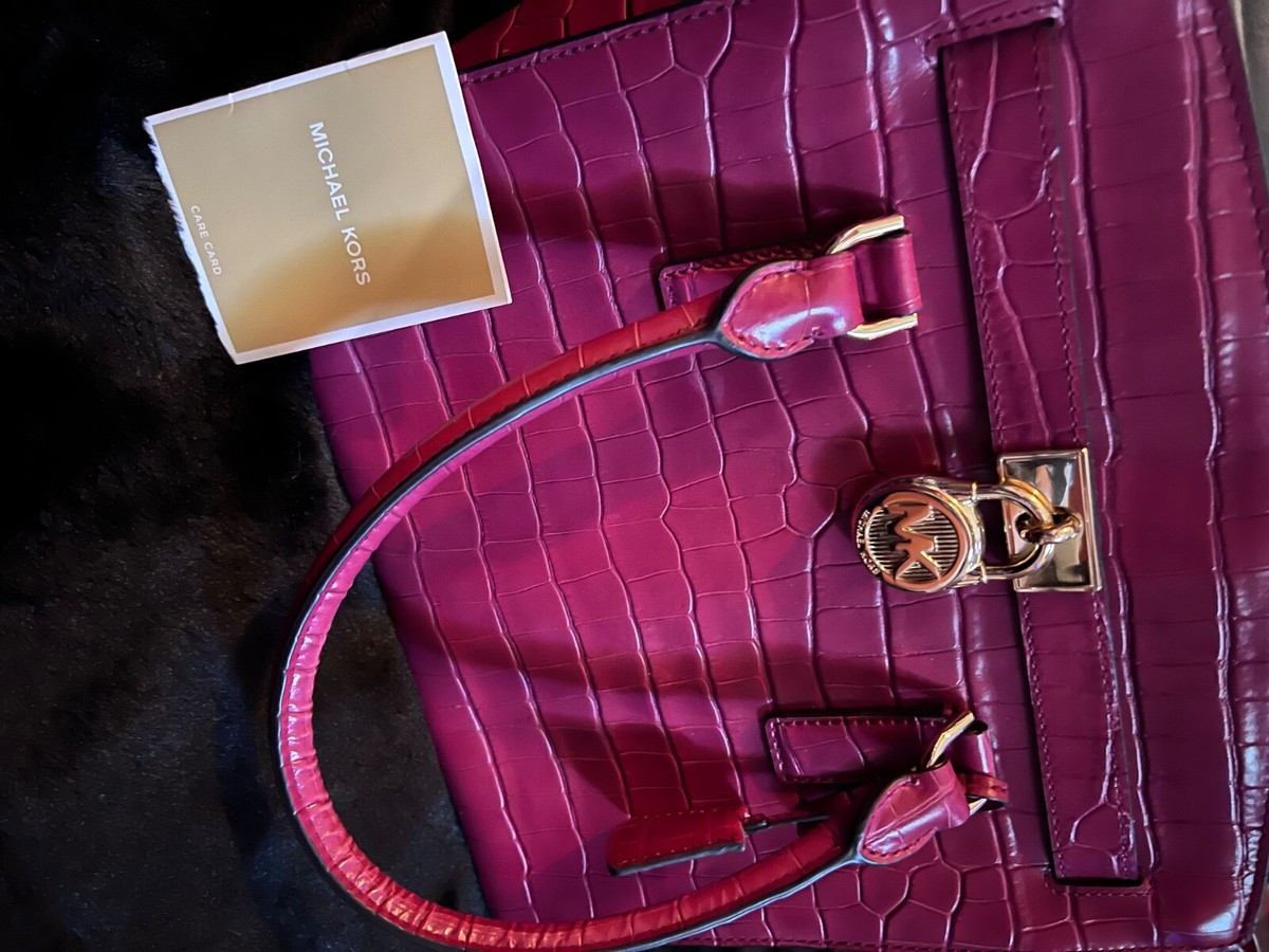 Michael Kors Hamilton/Cherry/Red/Croc/Satchel/Pre-Owned/Great Condition
