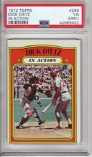Dick Dietz Baseball Topps #296 In Action San Francisco Giants