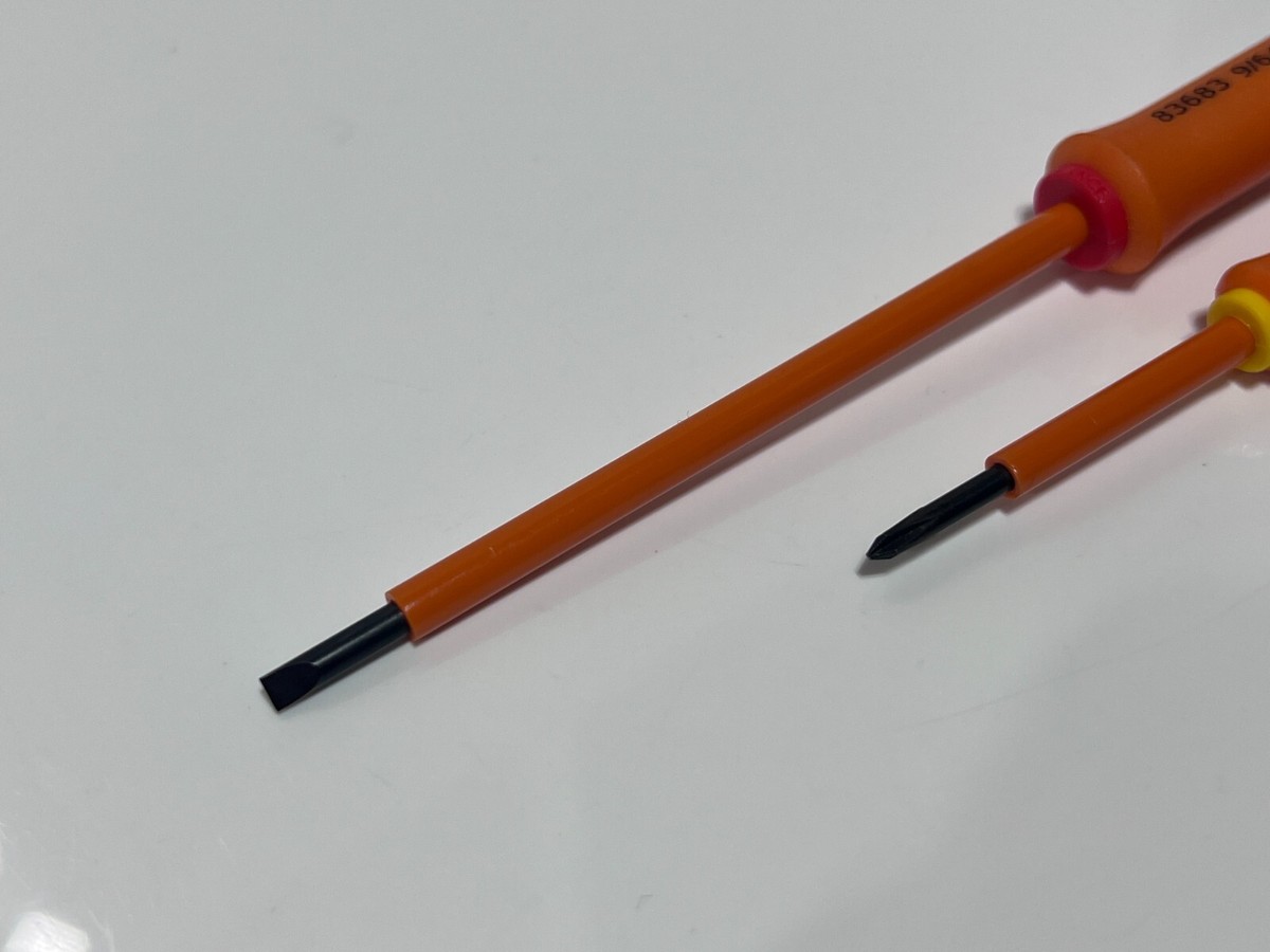 SK Tools 2pc Rare Expert Orange/Blue Screwdriver Set, 83683 Flat