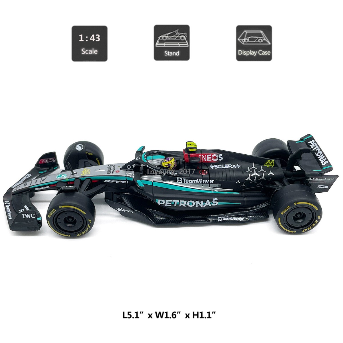 1:43 AMG F1 W15 E Performance Model Car 2024 Formula 1 Team
