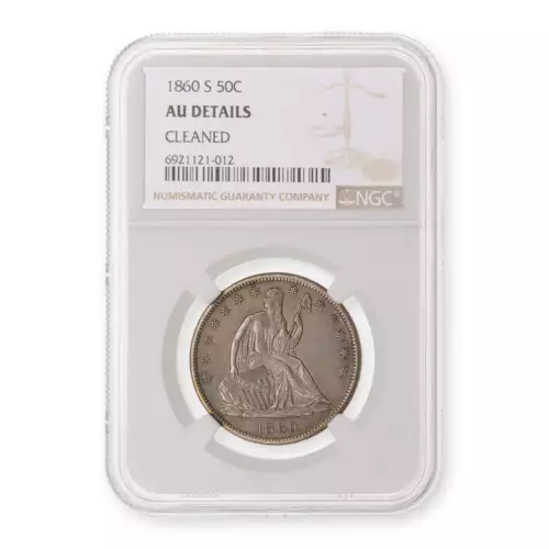 US 50 Cent 1860S NGC AU-50