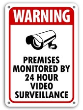 Surveillance Signs cctv Warning Signs 24 Hour Video Surveillance Sign 10 x 14