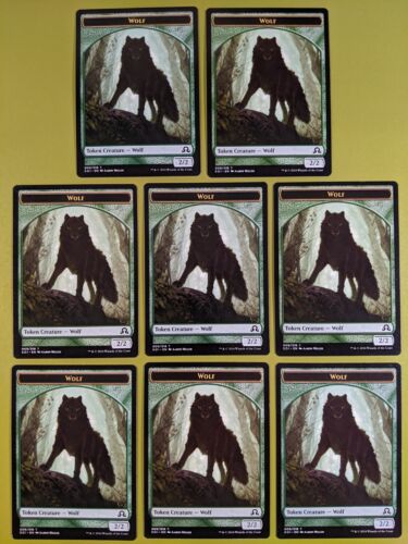 8 Wolf Token Shadows over Innistrad Magic the Gathering MTG 8 - Picture 1 of 1
