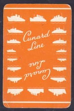 Cunard Line Shipping single Swap Playing Card
