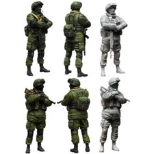 1/35 Modern Russian Soldiers Resin 2 Figures Set Military Model Kit with Rifles