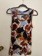 Simply Vera Wang S Floral sleeveless rayon tunic