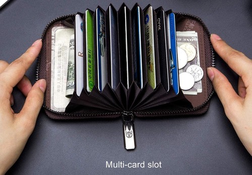 Kartenetui Kreditkartenetui RFID Schutz Mini Leder Geldbörse Scheckkartenetui - Bild 11 von 13