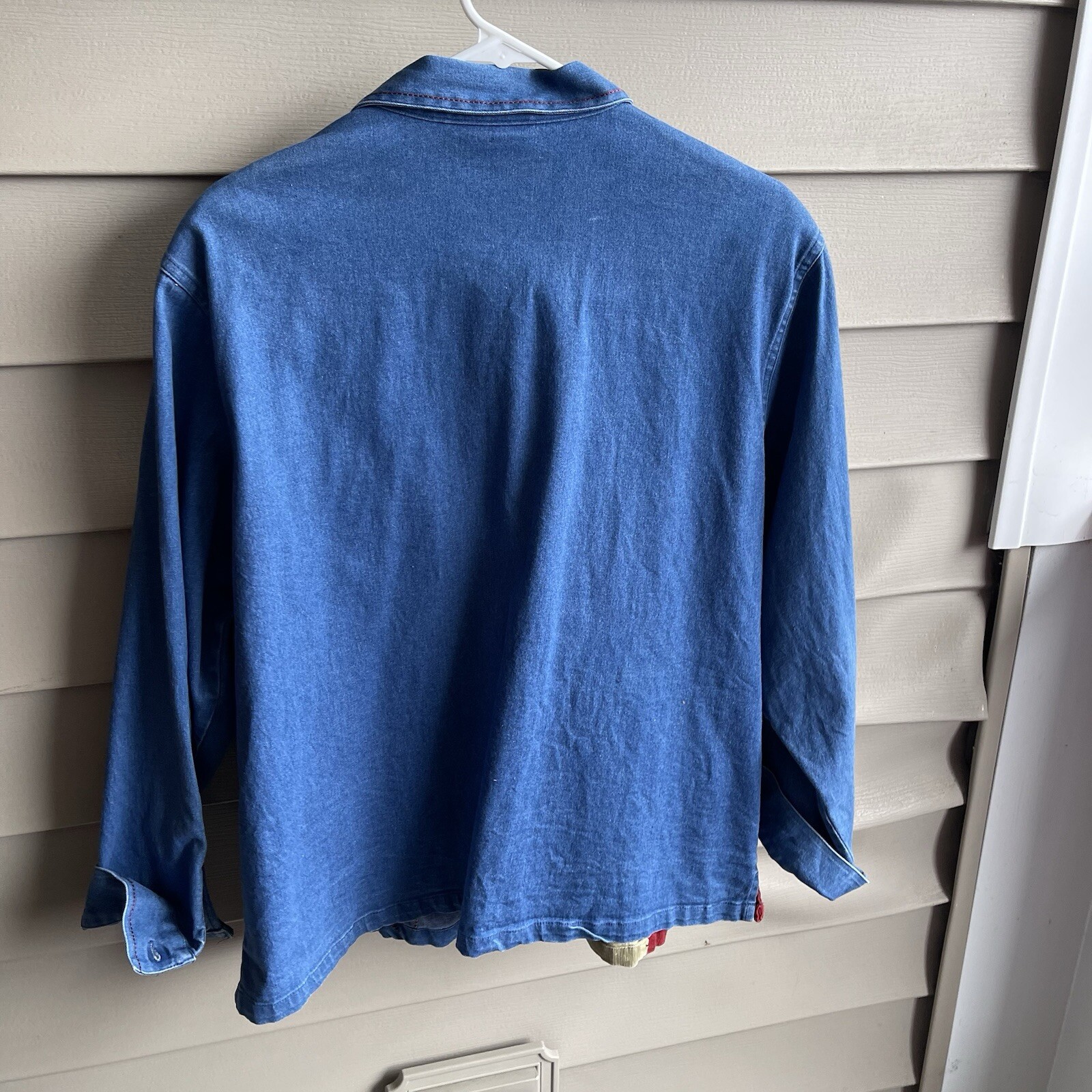 Alfred Dunner Patchwork Autumn Fall Leaf Button U… - image 2