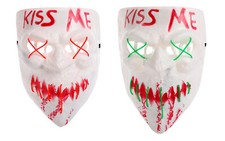The Purge Kiss Me Mask LED Light Up Film Movie Face Mask Halloween Horror Mask