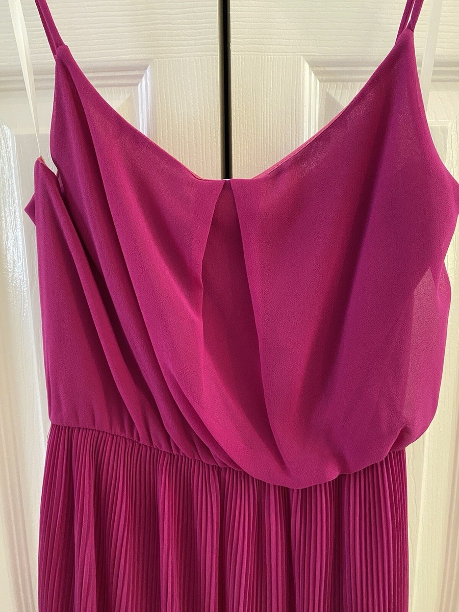 Hello Miss Chiffon Maxi Dress Fuschia Magenta NWT Size Small