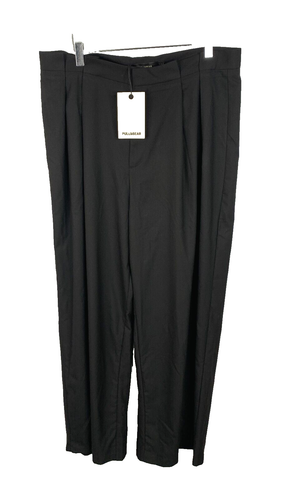 Pull & Bear Trousers Womens Size XL Wide Leg Black Formal Work Causal Oversized