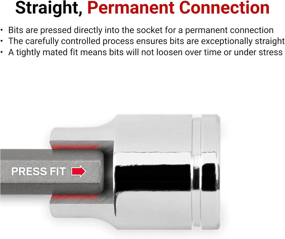 TEKTON 3/8 Inch Drive Long Hex Bit Socket Set, 19-Piece (1/8-3/8 in., 3-10 mm) - Image 3 of 4