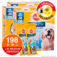 198 Pedigree Dentastix Large Medium Small Igiene Orale Cane - 3x56 + 30 OMAGGIO