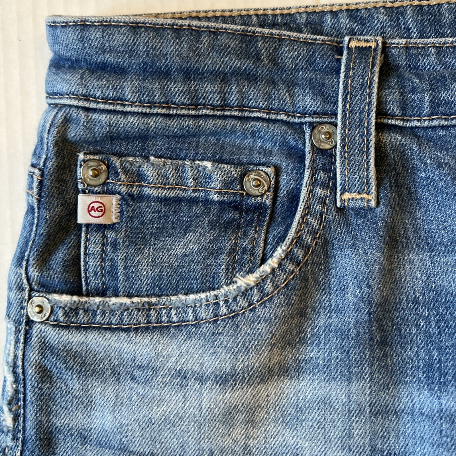 AG Jeans Sz 28R The Isabelle High Rise Straight Crop in 13 Years Saltwater 💖 thumbnail 10