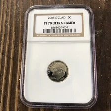 2005 S Clad Roosevelt Dime NGC PF70 Ultra Cameo