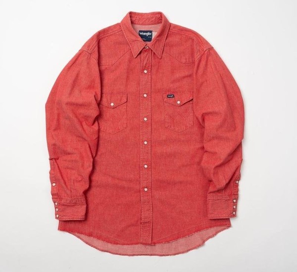 Men Wrangler Shirt Pink Cotton 42 / XL / 50