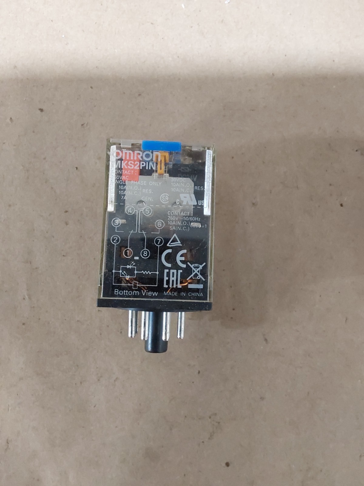 OMRON GENERAL PUPOSE RELAY MKS2PIN 8 PIN 250 VAC