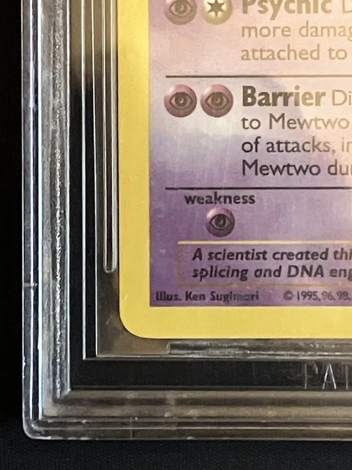 Mewtwo BGS 7 1st Edition Shadowless 10/102 Base Set Pokemon Holo - Image 4 of 4