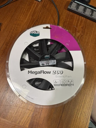 Cooler Master Megaflow 200 Blue LED Transparent Silent Fan 200×200×30 mm 700 RPM