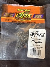 Mister Twister Exude Soft Plastic 1" Curly Tail Smoke Flake