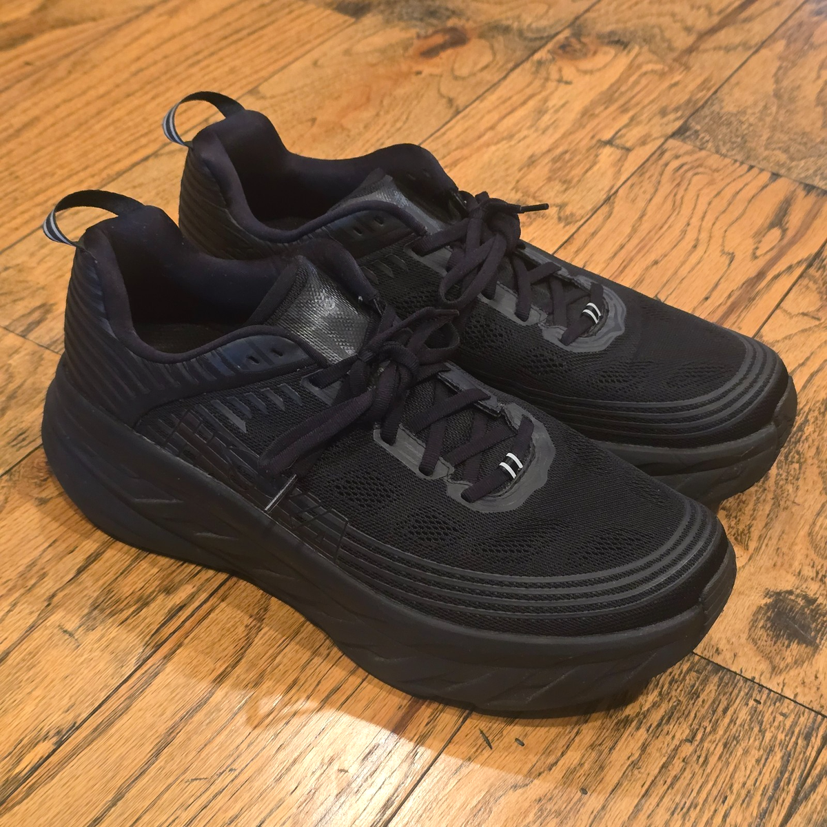 Size 12.5 - Hoka One One Bondi 6 Wide Triple Black for sale online