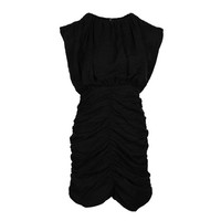 Sandro Damen Kleid Schwarz Sleeveless Draped SFPRO02870 Gr. 42 Xl 14