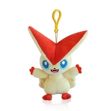 Pokemon Victini Clip-On Plush Mascot Stuffed Animal Keychain Bag Clip