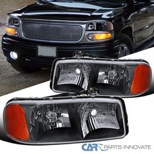 Black Fits 1999-2006 Gmc Sierra 2000-2006 Yukon Xl 1500 Denali Headlights Lamps Black Fits 1999-2006 Gmc Sierra 2000-2006 Yukon Xl 1500 Denali Headlights Lamps