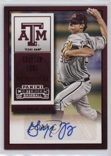 2015 Panini Contenders Prospect Ticket Red Foil Grayson Long #49 Auto 2h5