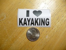 ADESIVO ADESIVO I LOVE KAYAK DECALCOMANIA 1 - 50 CONFEZIONE SFUSA DIVERTENTE KAYAK LAGO OCEANO