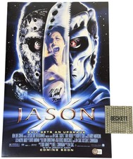 Kane Hodder signed 12x18 Poster Jason Voorhees Jason X Beckett Authentication