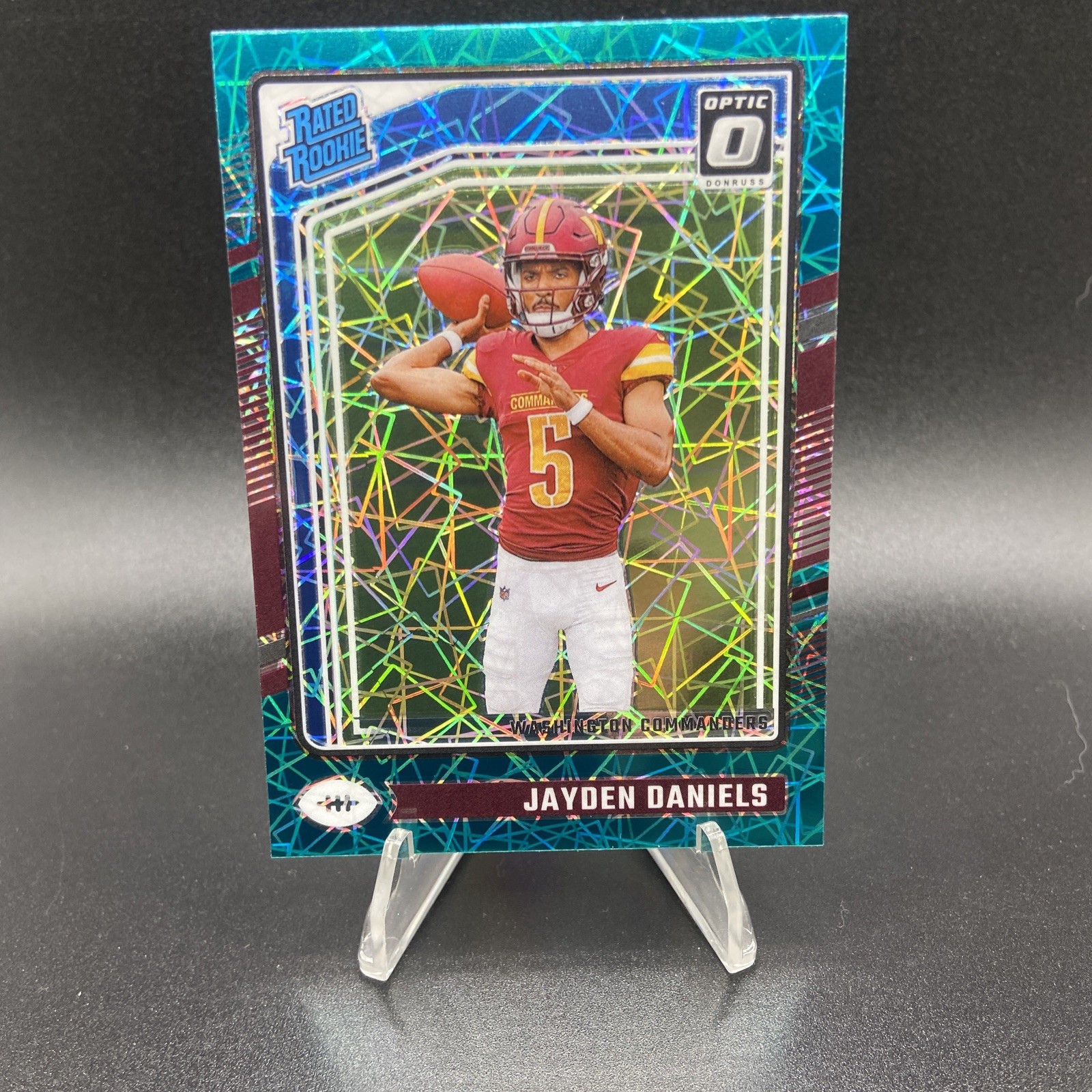 2024 Panini Optic Jayden Daniels Rated Rookie Teal Velocity #248