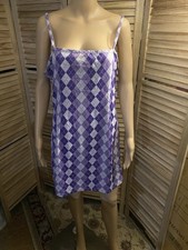 5B Style Women's Size M Purple Diamond Bodycon Summer Dress Soft Pullover NWT