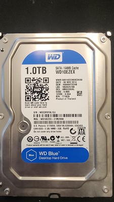 Western Digital Blue (7200RPM, 3.5'', SATA III, 64MB Cache) 1TB Internal...
