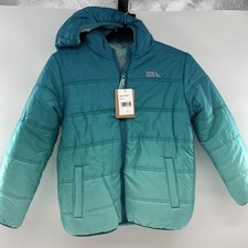 Eddie Bauer YOUTH Girls REVERSIBLE Jacket Coat Marine Ombre Puffer Medium NWT