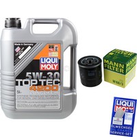 Mann Inspektionspaket 5L Liqui Moly Top Tec 4200 5W-30 FüR Toyota Aygo 1.0 Yaris