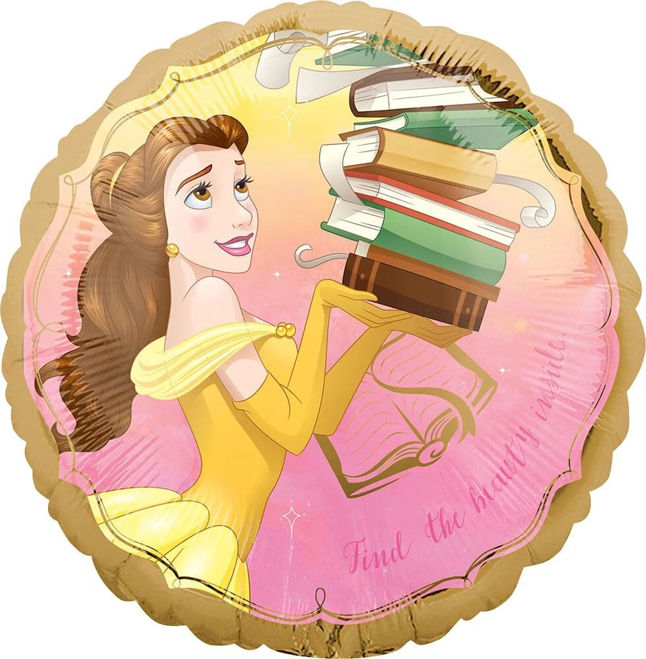 La Bella y la Bestia Suministros de Fiesta Princesa Bella Globo Ramo Decoraciones Foto 3 de 4