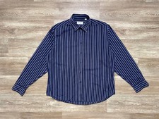 Yves Saint Laurent YSL Vintage Striped Button Up Shirt Size XL