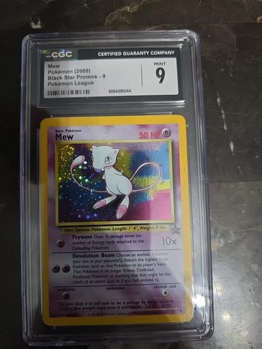 Pokemon Black Star Promo #9 Holo Mew WOTC CGC 9 Mint Vintage Card 2000