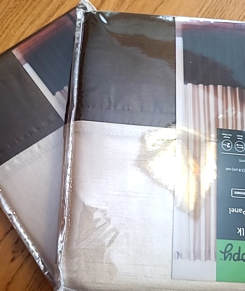 Canopy Faux Silk Lined Drapery Panels X2 **Each 54W 84Long ** NEW - Image 3 of 4