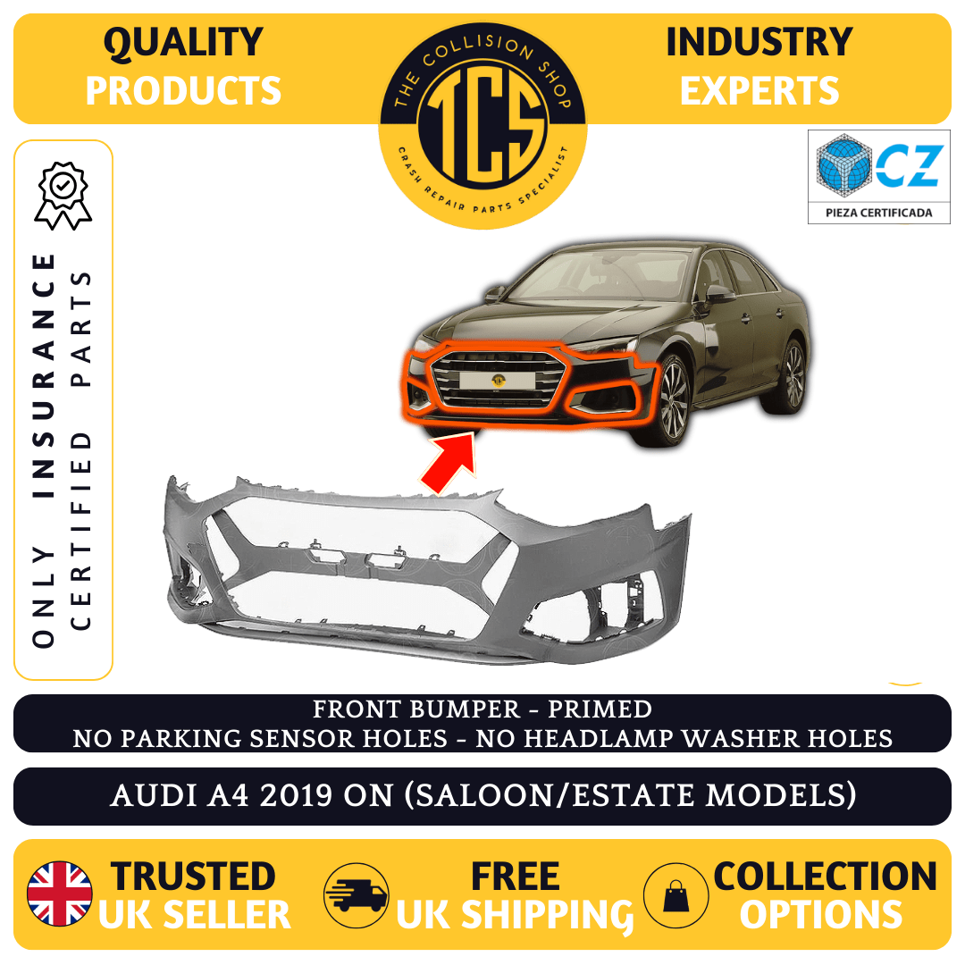 AUDI A4 2019 ON FRONT BUMPER PRIMED SALOON/ESTATE NO PARKING INSURANCE CERTIFIED