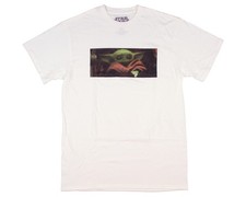 Star Wars Men's The Mandalorian Baby Yoda Small Photo T-Shirt