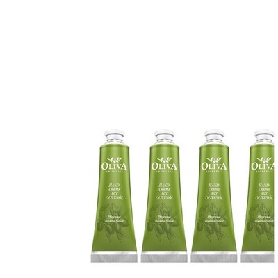 4x30ml OLIVA Handcreme mit Olivenöl | Trockene raue Haut | Pflege & Feuchtigkeit
