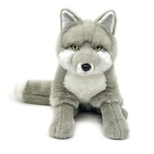 Silver Fox Plush 17" - Realistic Floppy Stuffed Animal Sliver
