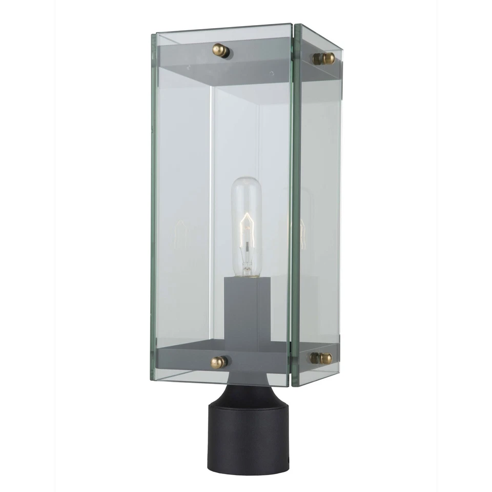 Luz de poste Artcraft Lighting AC8143 Bradgate 23" de alto - negro mate/cosecha Foto 2 de 2