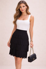 Xscape Women  s Whimsigoth Witchy Black Skirt Size M